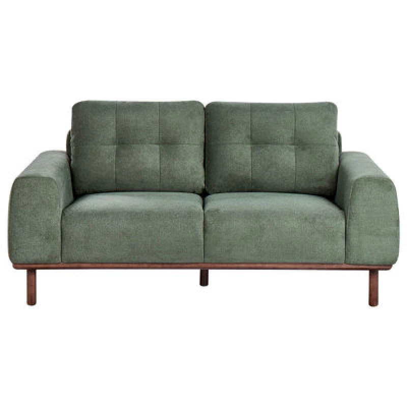 Image of Beliani Sofa 2 Seater Laurila Fabric Green
