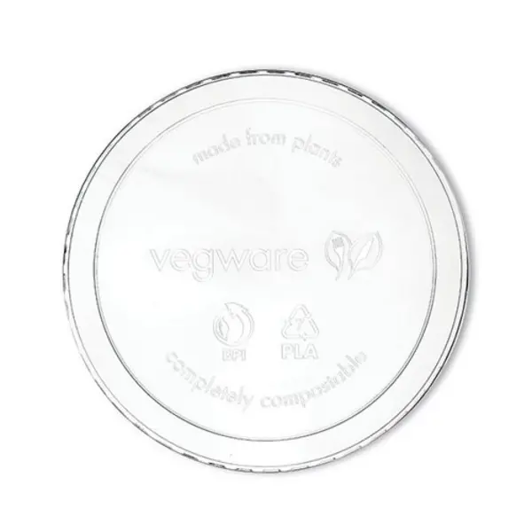 Image of vegware Vegware Deli Container Lid Round 8-32oz Clear (Pack of 500) VDC-120H VDC-120H