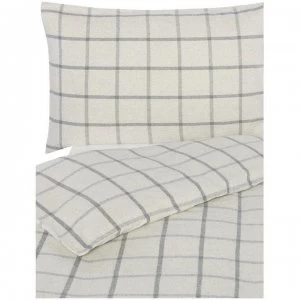 Image of Gray and Willow Gray Ecoheather Flannel Duvet Set - Cream