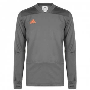 Image of adidas Training Top Mens - Grey/Orange