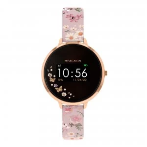 Image of Reflex Active Series 3 Smartwatch with Pink Floral Strap