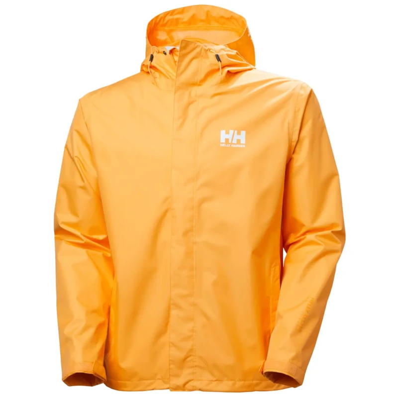 Image of Helly Hansen Hooded waterproof jacket Helly Hansen Seven J Orange Male L