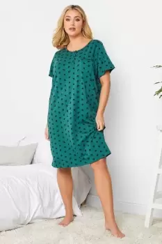 Image of Ditsy Print Placket Nightdress