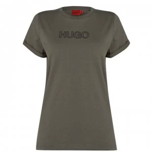 Image of Hugo Boss The Slim T-Shirt Khaki Size L Women