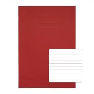 Image of RHINO 13 x 9 A4 Oversized Exercise Book 40 Pages 20 Leaf Red 8mm