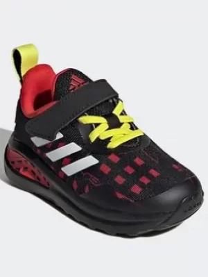 Image of adidas Marvel Super Hero Adventures Fortarun Shoes, Black/White/Red, Size 6.5