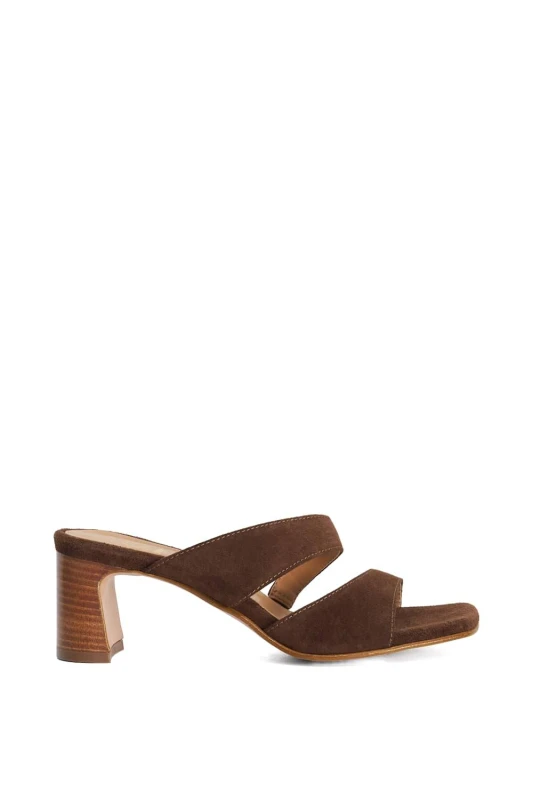 Image of Dune London Womens 'Jaeda' Suede Sandals in Brown Size: 3 Brown Female 3