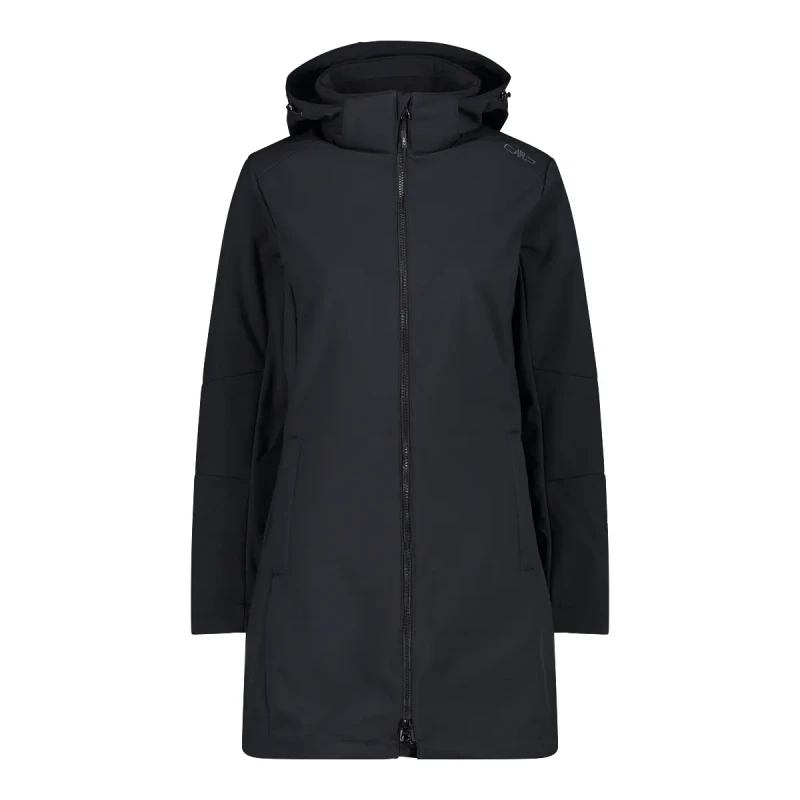 Image of Womens zip-up hooded parka CMP Noir Female D40