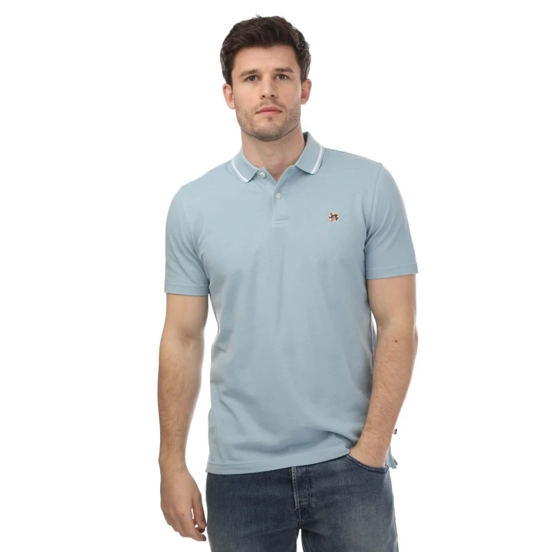 Image of Ted Baker Camdn Short Sleeve Polo - Blue Blue S