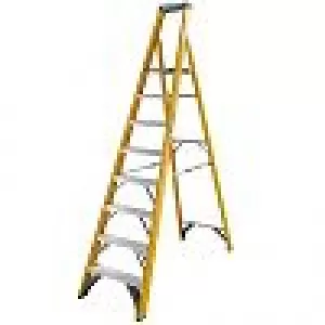 Image of YOUNGMAN S400 8 Tread Step Ladder Builders Fibreglass