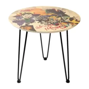 Image of Decorsome x Batman Gotham City Hero Wooden Side Table - Silver