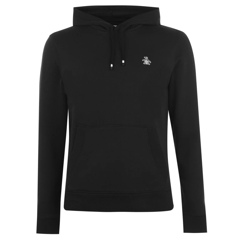 Image of Original Penguin Fleece Popover Hoodie - Black S