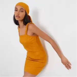 Image of I Saw It First Linen Cami Pinafore Dress - Yellow