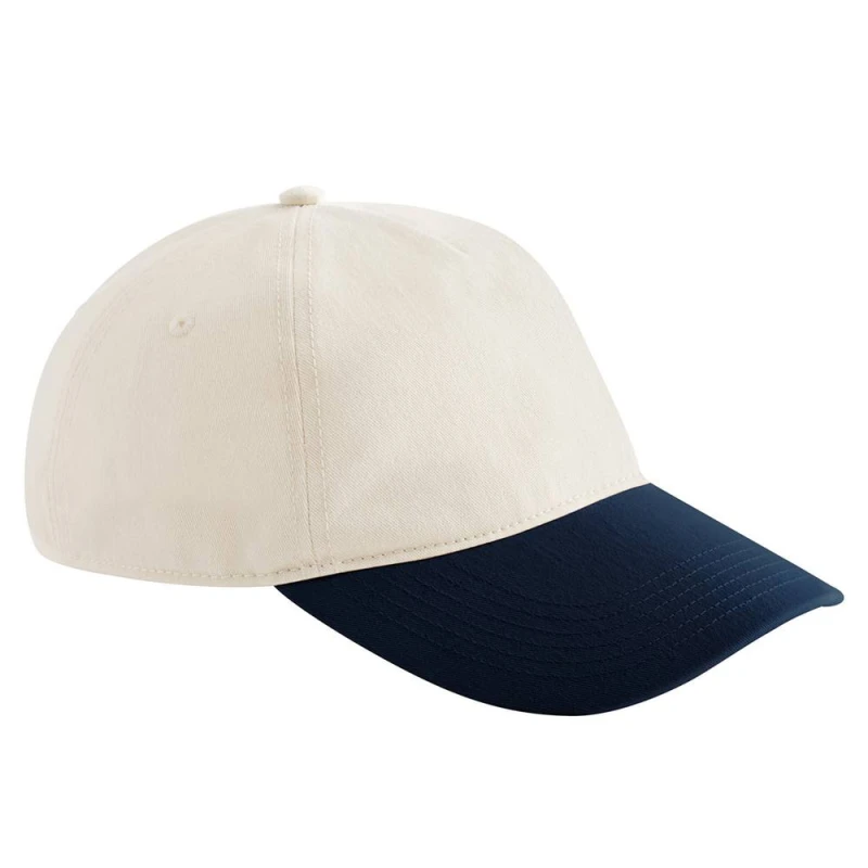 Image of Beechfield Mens Leisure Contrast Peak Cap in Natural Natural Male One Size