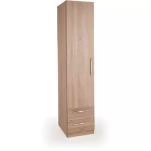 Image of Holborn Oak Bedroom Furniture Range - 1 Door 2 Drawer Wardrobe