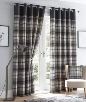 Image of Orleans Check Eyelet Curtain