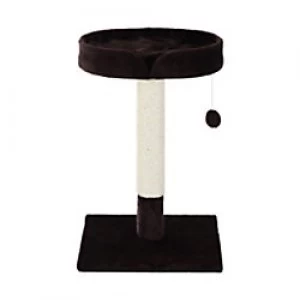 Image of PawHut Cat Tree Brown, White 450 mm x 450 mm x 700 mm