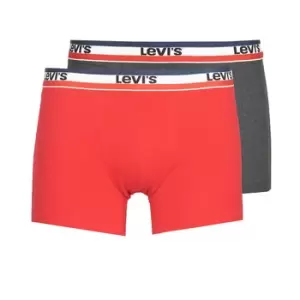 Image of Levis Men SPRTSWR PACK X2 mens Boxer shorts in Red. Sizes available:S,M,L,XL