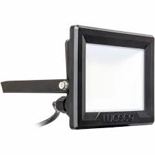 Image of Luceco ECO Flood IP65 Black 2400LM 30W 4000K 1.0m Cable Aluminium