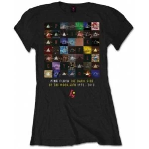 Image of Pink Floyd DSOTM 40th Variations Blk Ladies T Shirt: Medium