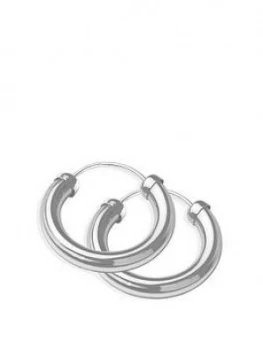Image of The Love Silver Collection The Love Silver 18Mm Chunky Tube Hoops