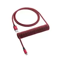 Image of CableMod Classic Coiled Keyboard Cable USB A to USB Type C 150cm - Republic Red