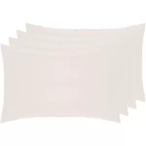 Image of Belledorm Percale Housewife Pillowcase (Pack of 4) (51cm x 76cm) (Ivory)
