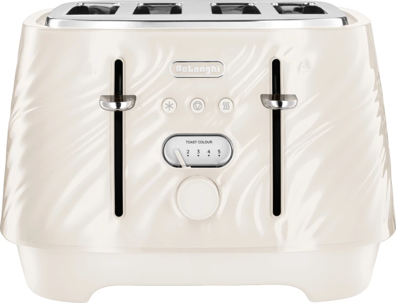 Image of DeLonghi Ballerina Seta CTDS4003.CR 4 Slice Toaster - Cream