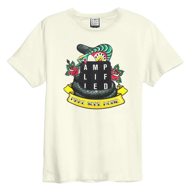 Image of Amplified Amplified Men Serpent Tattoo T-Shirt in White Size: X-Small White XS Male 5063238007437