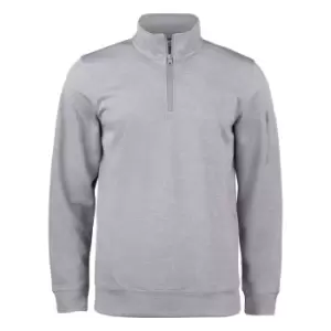 Image of Clique Unisex Adult Basic Active Quarter Zip Sweatshirt (S) (Grey Melange)