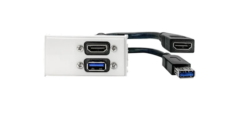 Image of Vivolink WI221295 socket-outlet HDMI + USB A White
