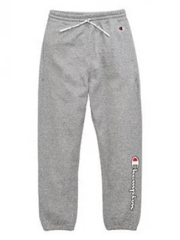 Image of Champion Girls Logo Joggers - Grey Heather