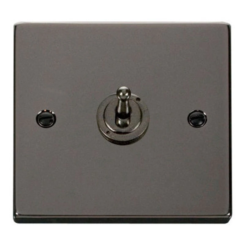 Image of SE Home Black Nickel Intermediate 10AX Toggle Light Switch Black