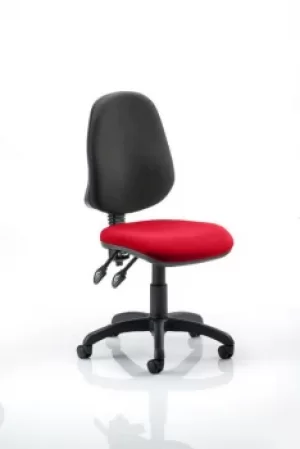 Image of Eclipse II Lever Task Operator Chair Bespoke Colour Seat Post Box Red