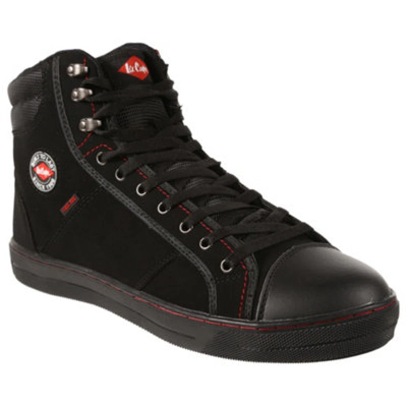 Image of Lee Cooper Workwear Retro Baseball SB SRA Safety Ankle Boots Black