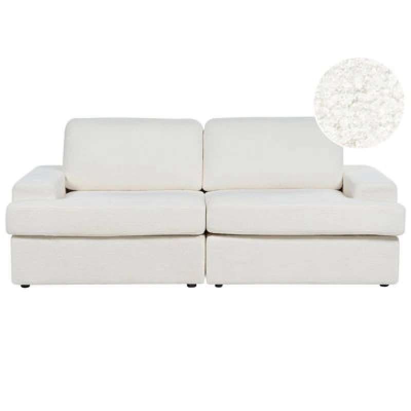 Image of Beliani Sofa 3 Seater Alla Boucle Off-White