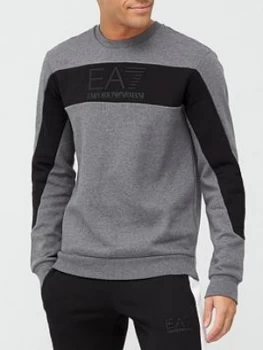 Image of Emporio Armani EA7 Centre Logo Sweatshirt Black Size M Men