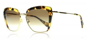 Image of Miu Miu 52QS Sunglasses Gold / Tortoise 7S00A6 53mm