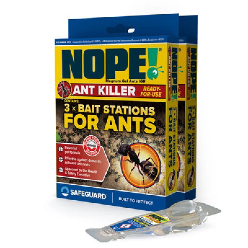 Image of NOPE! Nope Ant Killer Bait Station (6 X 5G) Traps For Indoor & Outdoor. Eradicates Ants And Their Colony & Nest