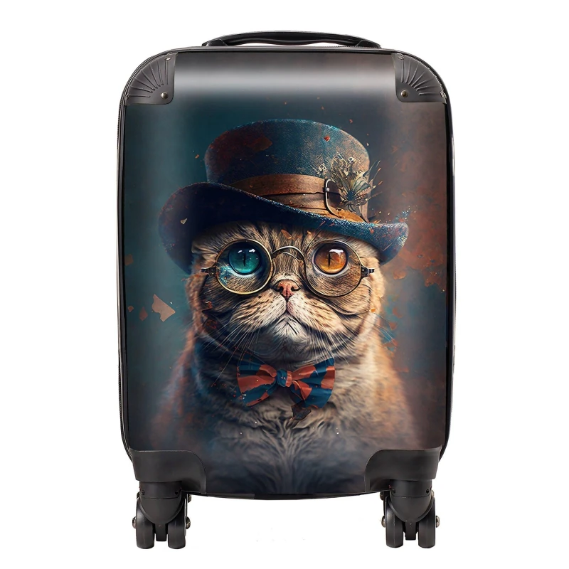 Image of Warren Reed - Designer Scottish Fold Cat Splashart Suitcase Size: Medium Multicolor Unisex Medium