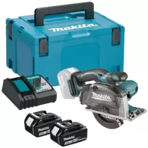 Image of Makita DCS552RTJ 18V LXT 136mm Metal Cutting Circular Saw + Blade - 2 x 5.0ah