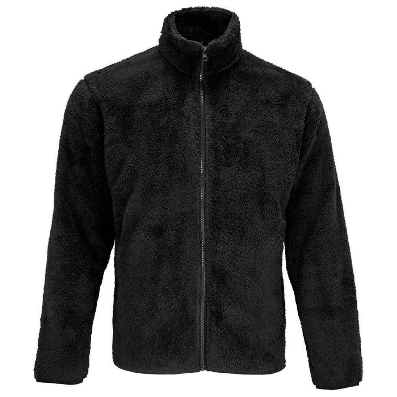 Image of SOL'S Mens Finch Fluffy Jacket in Black Size: XS Black Male XS