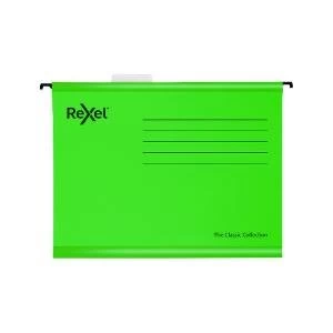 Image of Rexel Classic Suspension Files A4 Green Pack of 25 2115586