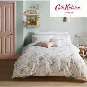 Image of Cath Kidston Pembrooke Rose White 200TC 100% Cotton King Size Duvet Cover Set