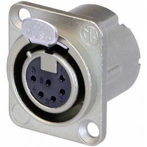 Image of XLR connector Sleeve socket straight pins Number of pins 6 Silver Neutrik NC6FD LX