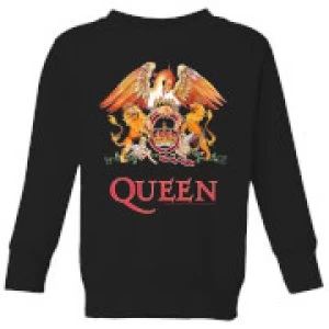 Image of Queen Crest Kids Sweatshirt - Black - 3-4 Years