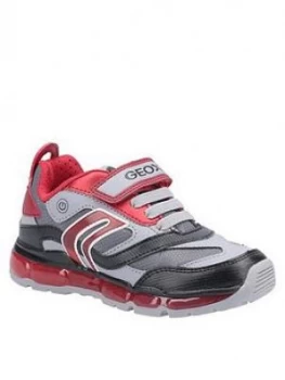 Image of Geox Boys Android Strap Trainer - Grey Red