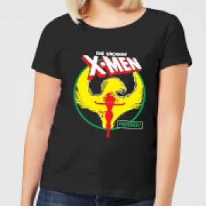 Image of X-Men Dark Phoenix Circle Womens T-Shirt - Black - M