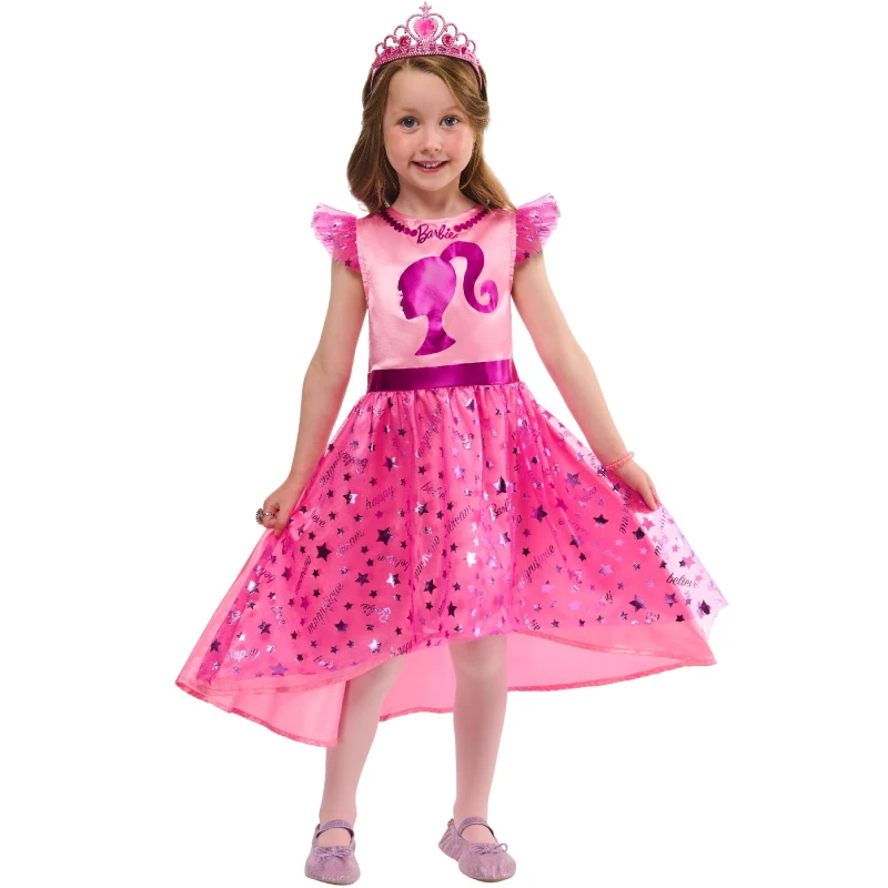 Image of Rubies Officiele Barbie verkleedset kinderkostuum kinderverkleedkleding maat leeftijd 4-6 jaar