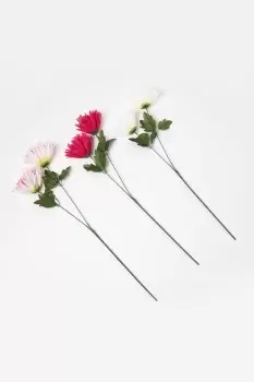 Image of Artificial Chrysanthemum Single Stem Set of 3